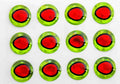 3D Epoxy Eyes - Chartreuse/Red pupil
