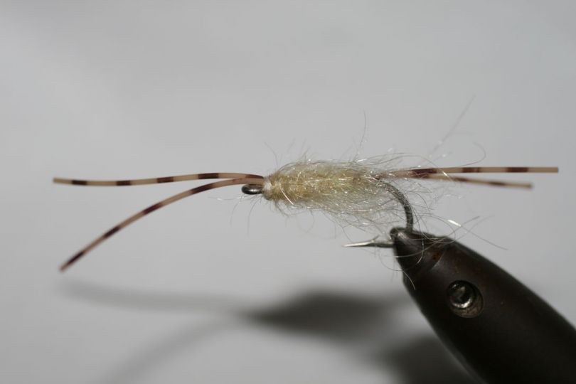 Barred Round Rubber Legs - Brown/Silver