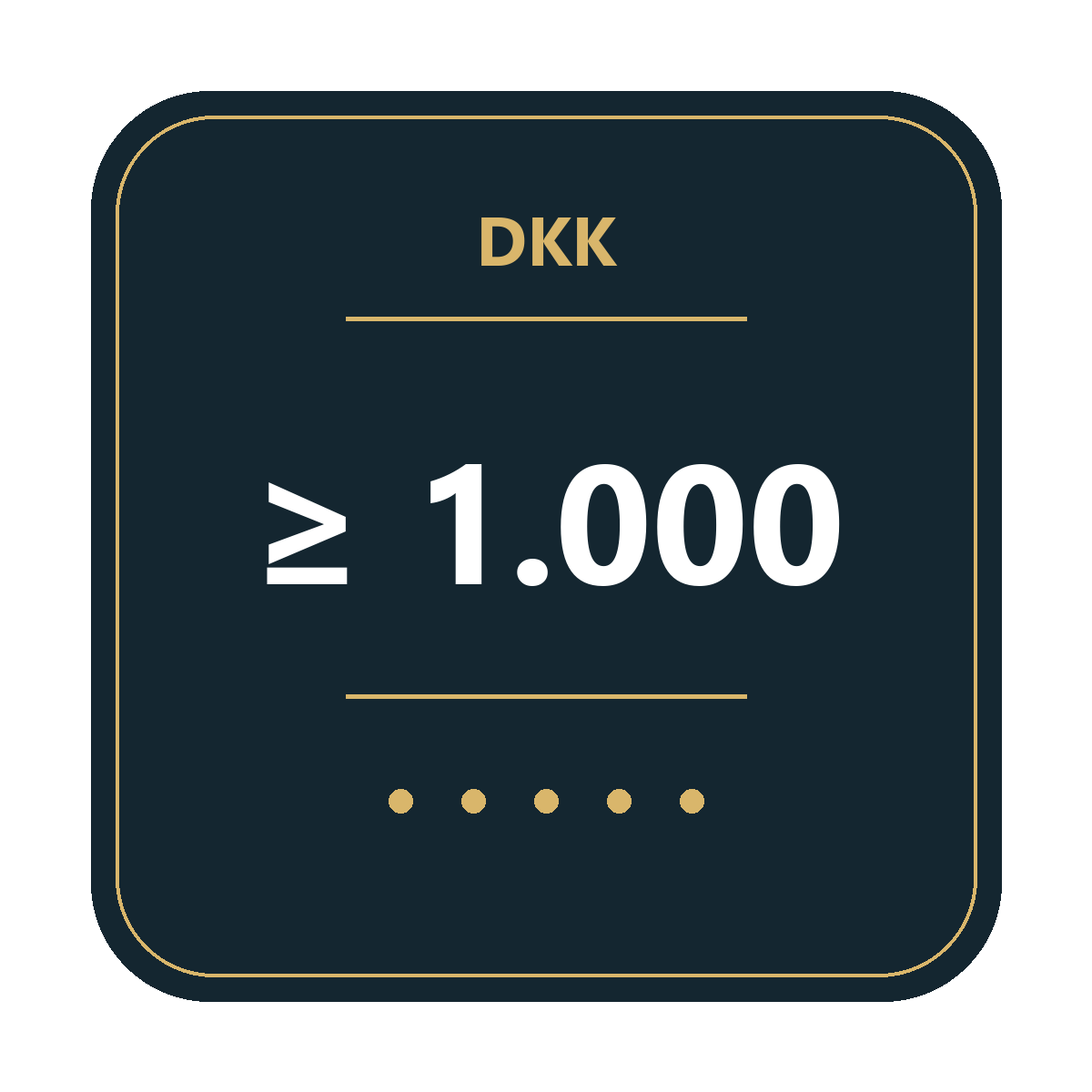 Fra 1.000 kr. DKK