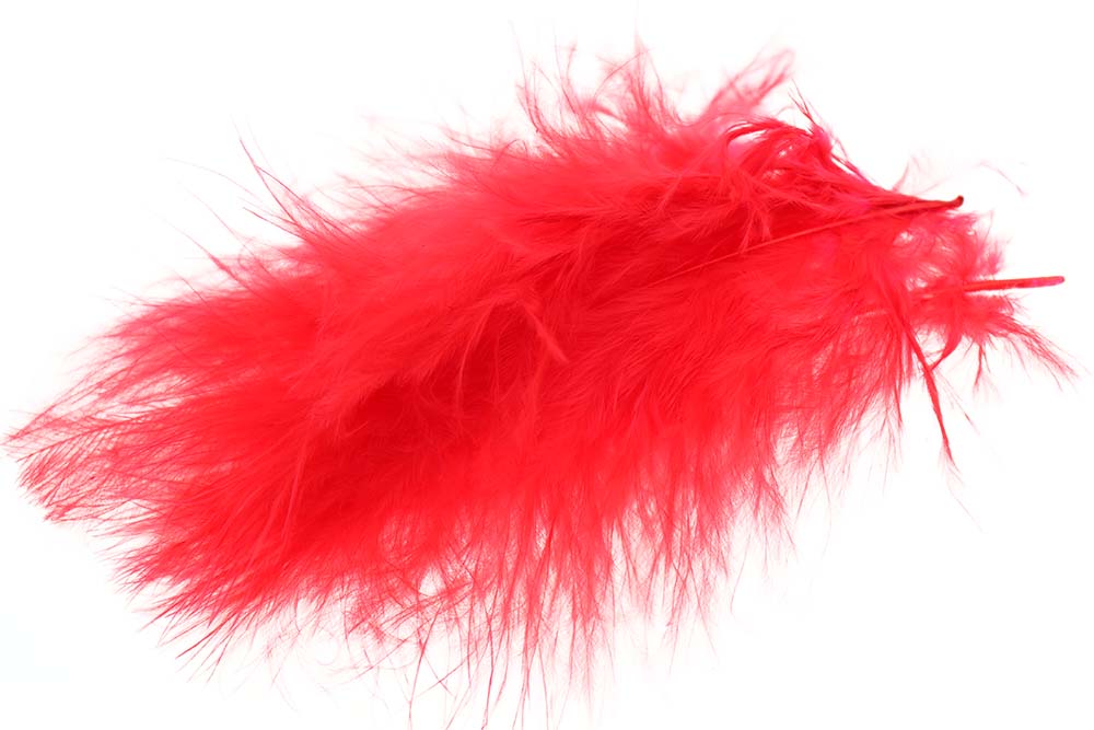 Wolly Bugger Marabou - Fl. Red