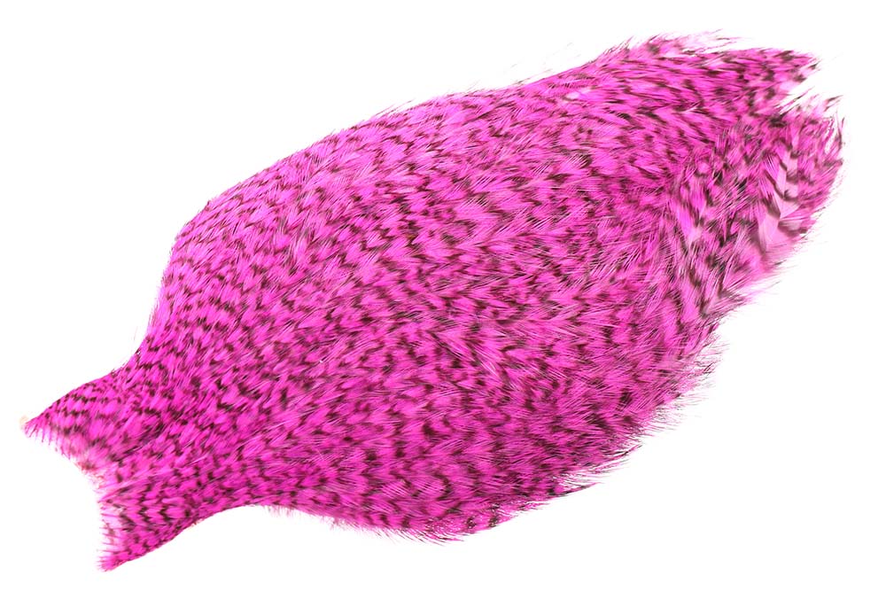 Whiting American Rooster Cape - Grizzly Hot Pink