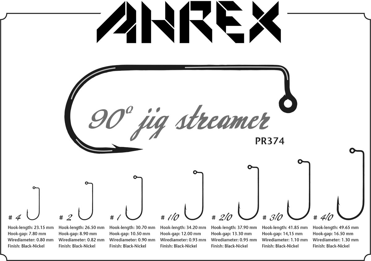 Ahrex PR374 – 90 Degree Bent Jig Streamer