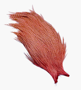 Du tilføjede <b><u>Ewing #1 rooster cape - Grizzly Bleeched dyed Salmon pink</u></b> til kurven.