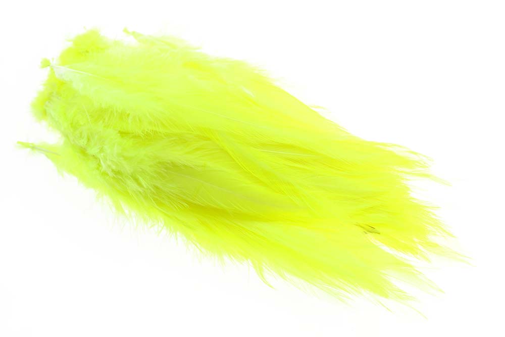 Strung Rooster Saddle Long - Fl.Yellow