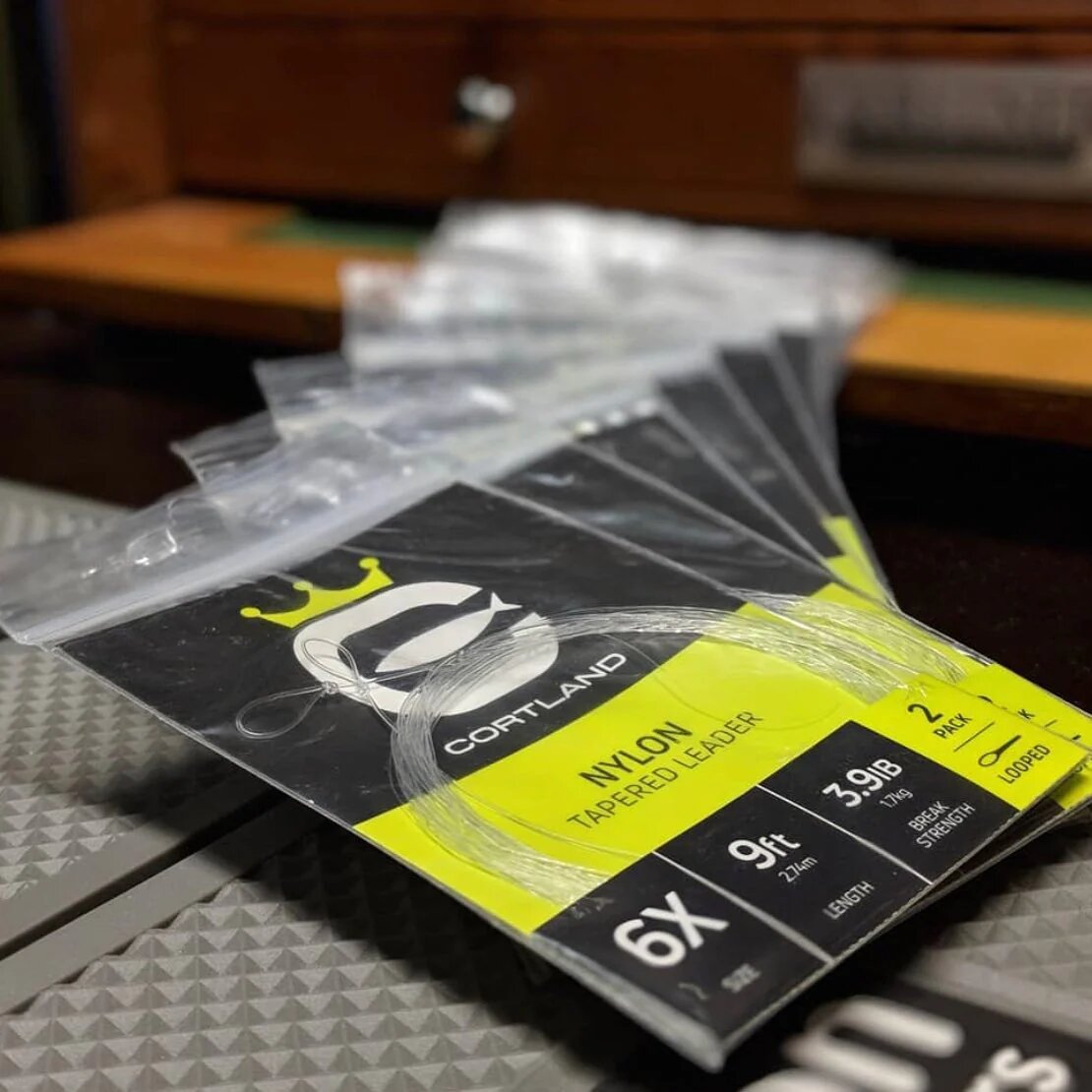 Cortland Nylon Tapered Leader - 2 Pack - Clear 12 FT Looped