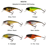Farveoversigt – Babybite Sr Crankbait 12G Floating