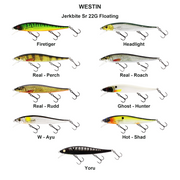 Farveoversigt – Jerkbite Sr 22G Floating