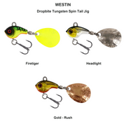 Farveoversigt – Dropbite Tungsten Spin Tail Jig