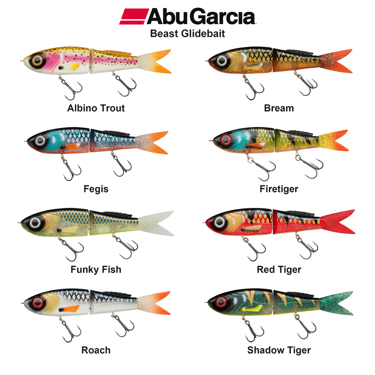 Farveoversigt – Abu Garcia Beast Glidebait