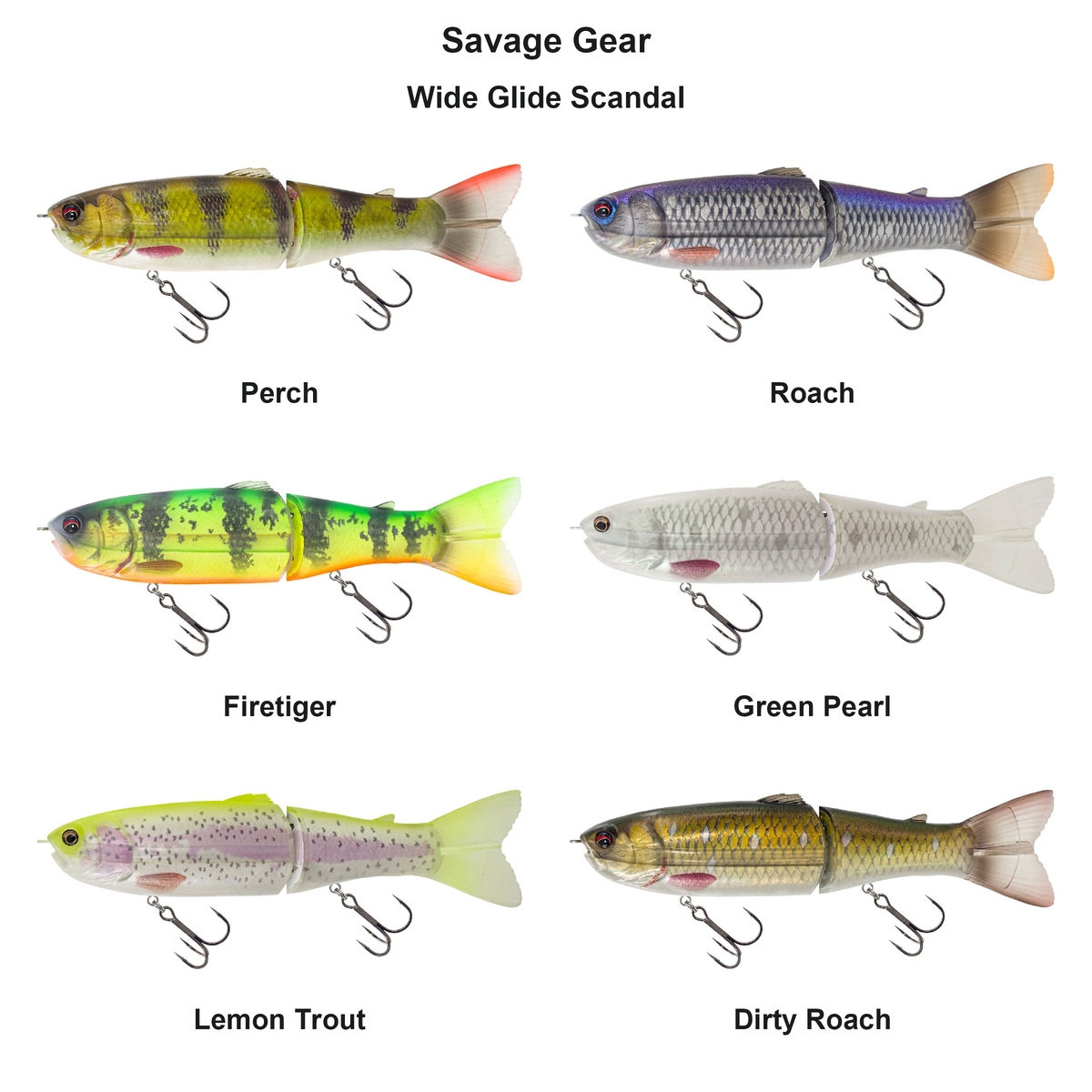 Farveoversigt – Savage Gear Wide Glide Scandal
