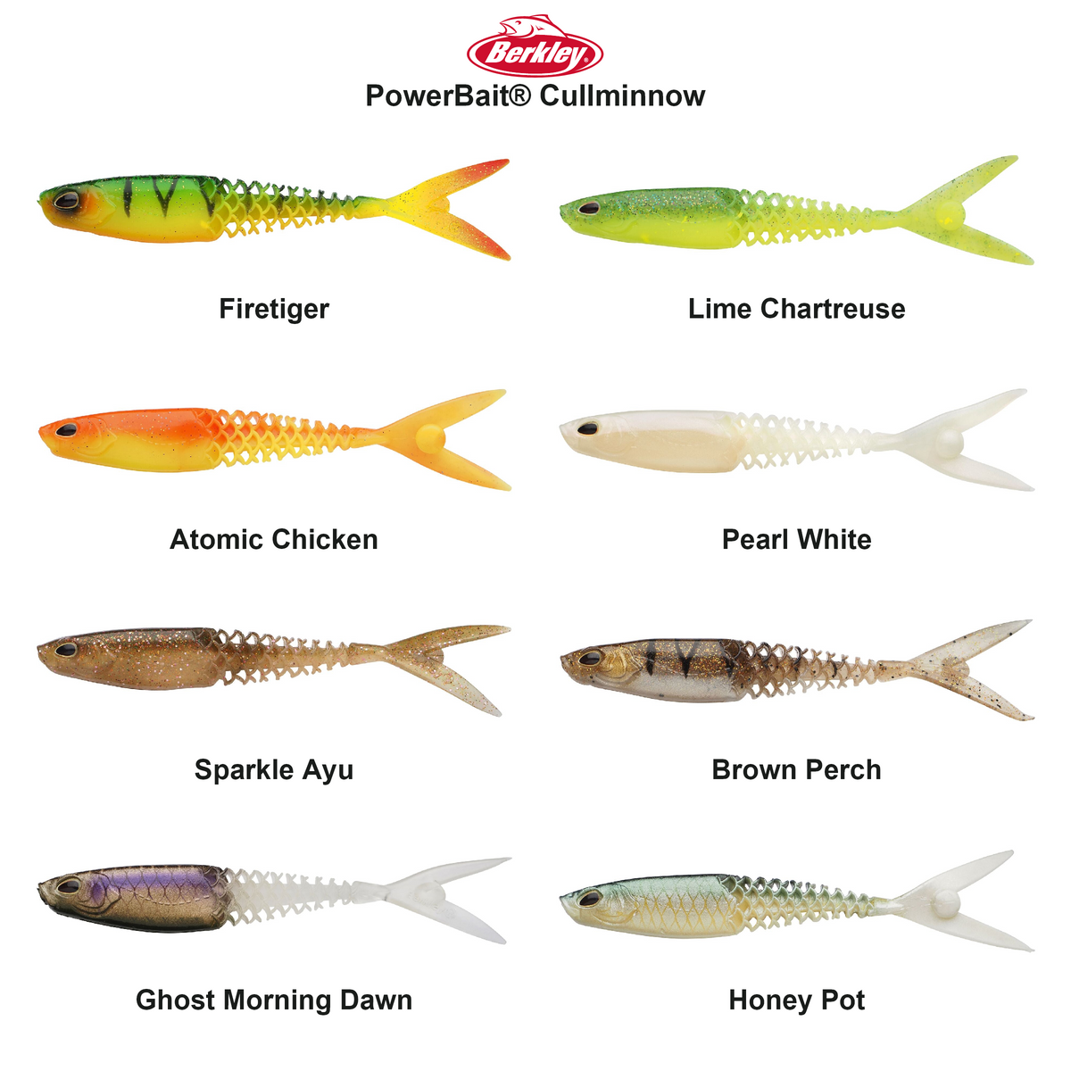 Farveoversigt – Berkley PowerBait® Cullminnow