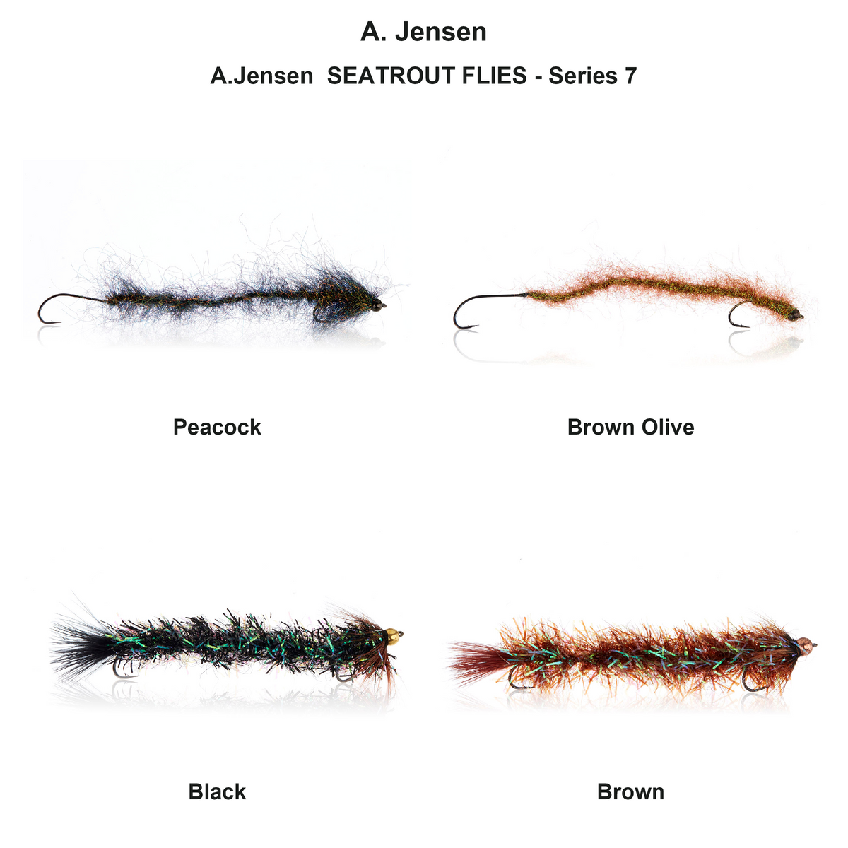 Farveoversigt – A.Jensen  SEATROUT FLIES - Series 7