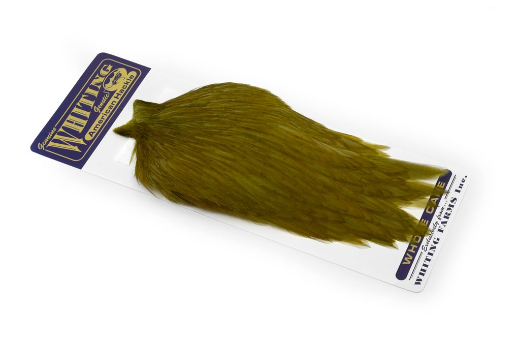 Whiting American Rooster Cape - Dark Olive