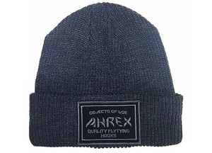 Ahrex Ribbed Knit Woven Patch Beanie