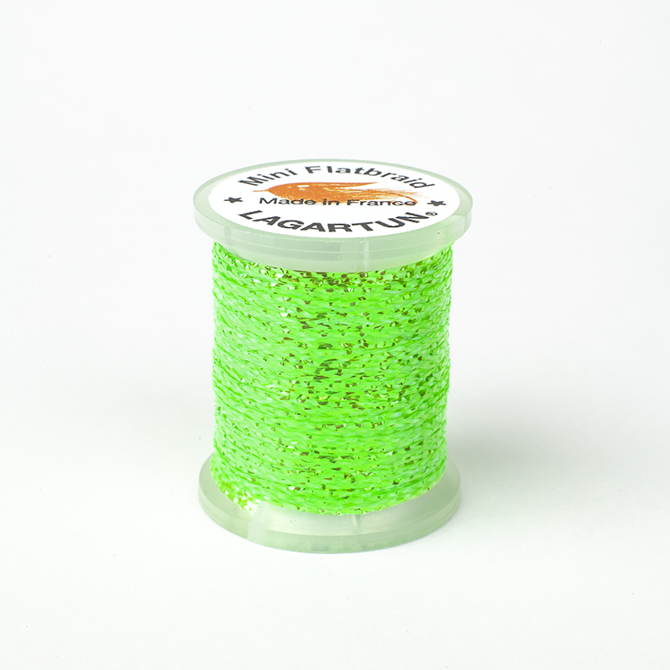 French Mini Flatbraid - Fluo. Chartreuse