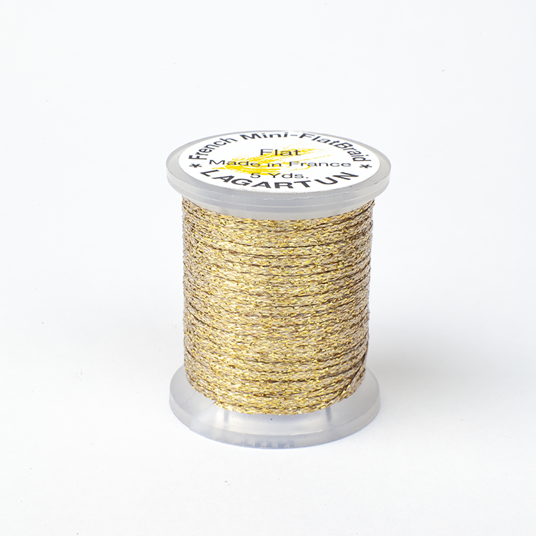 French Mini Flatbraid - Holo Gold 