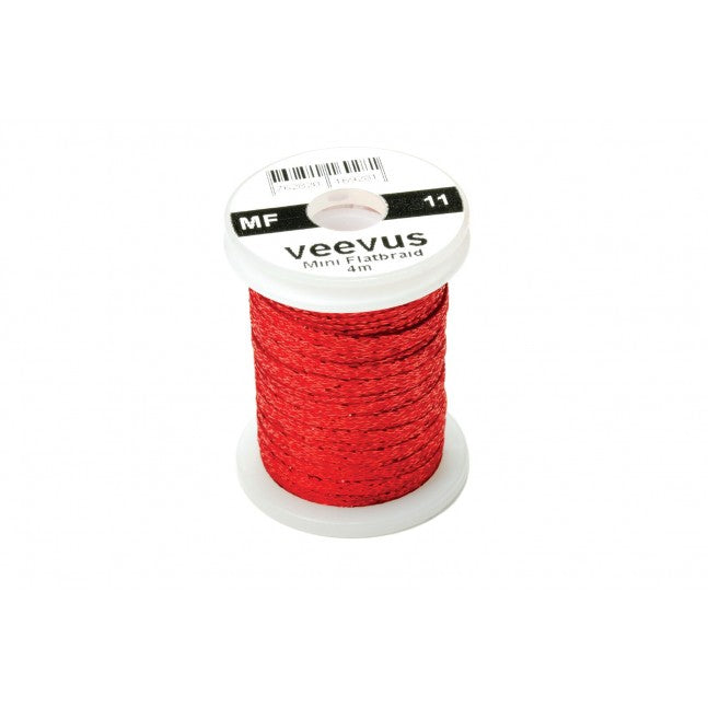 Veevus Mini Flatbraid - Bright Red