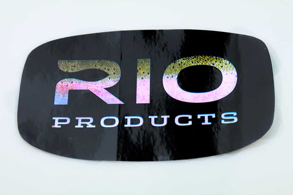 RIO Sticker - Big Oval Black/Rainbow 18 x 11 cm