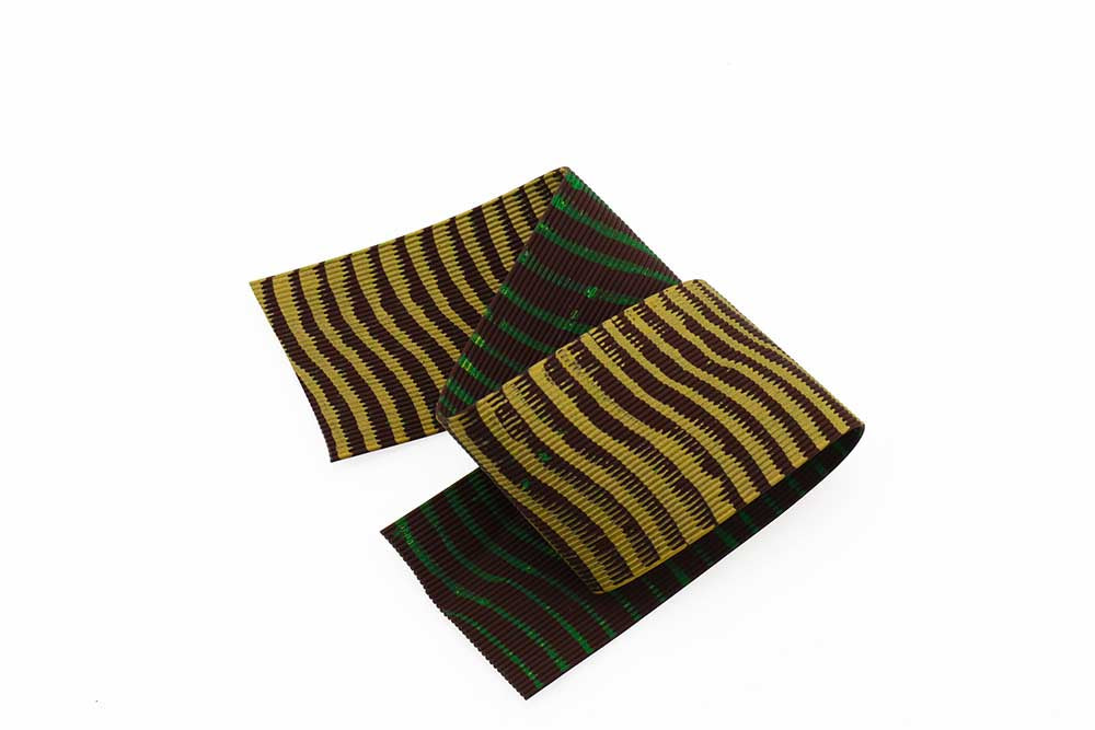 Barred Round Rubber Legs - Brown/Green/Gold