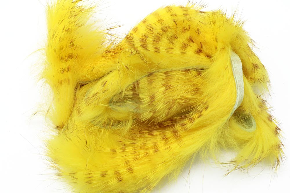 Brown Barred Magnum Rabbit Strips - Yellow