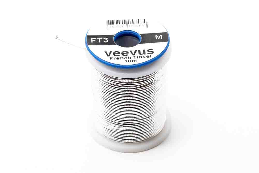 Veevus French Oval Tinsel - Silver