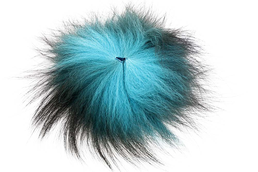 Silver Fox Tail - Kingfisher Blue