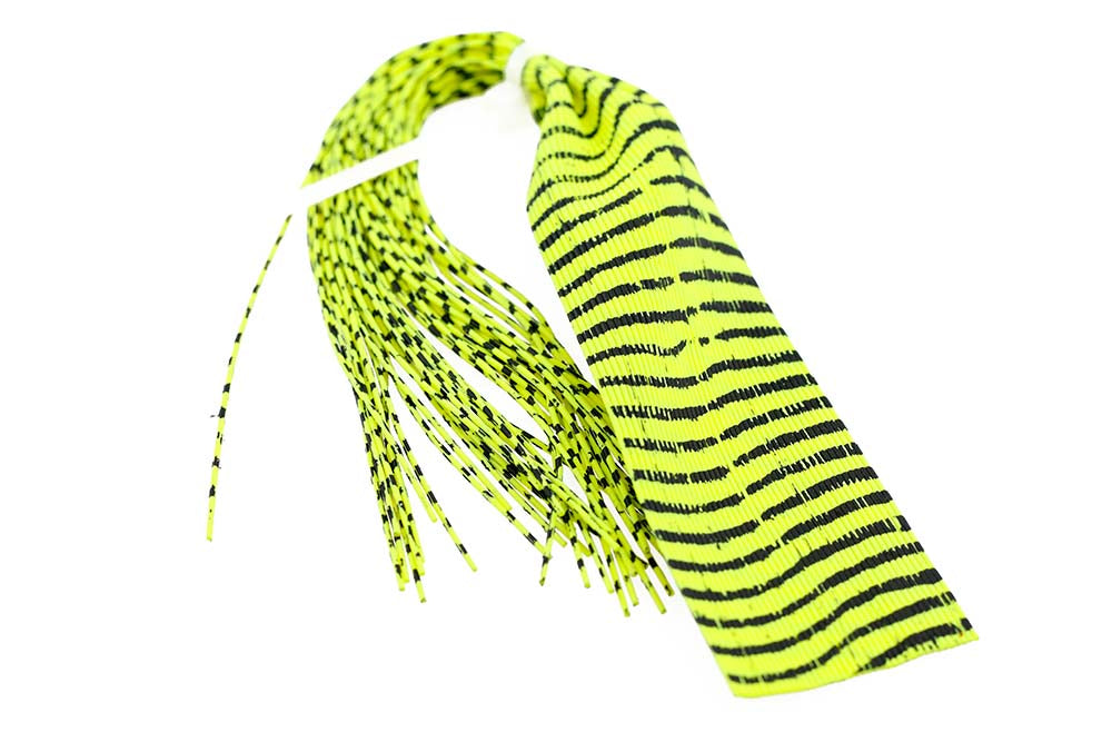 Barred Round Rubber Legs - Yellow (FL.)