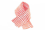 Barred Round Rubber Legs - White/Orange