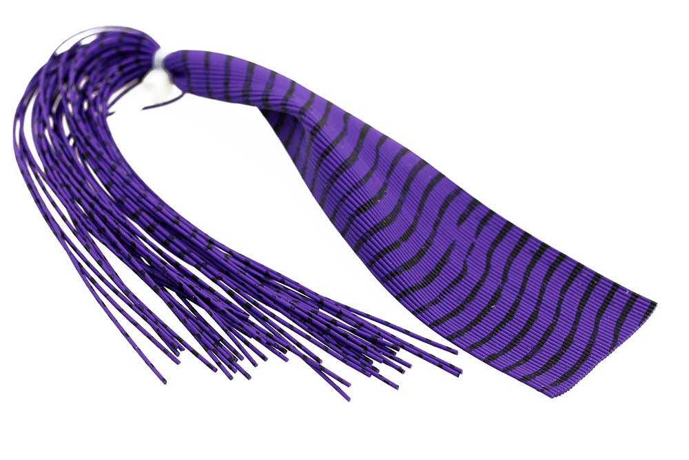 Barred Round Rubber Legs - Black/Purple