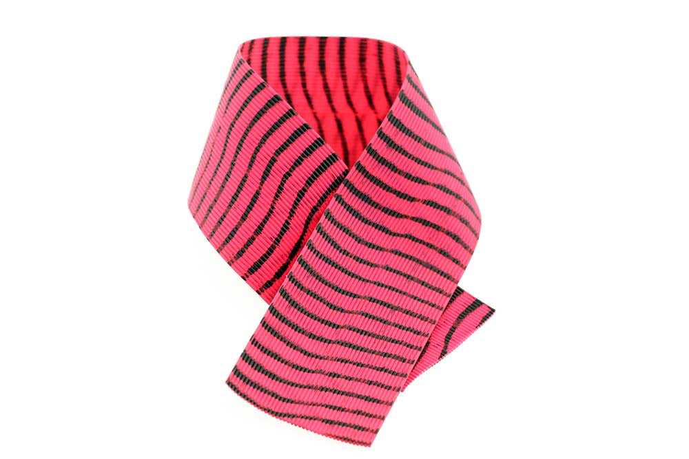 Barred Round Rubber Legs - Pink/Black