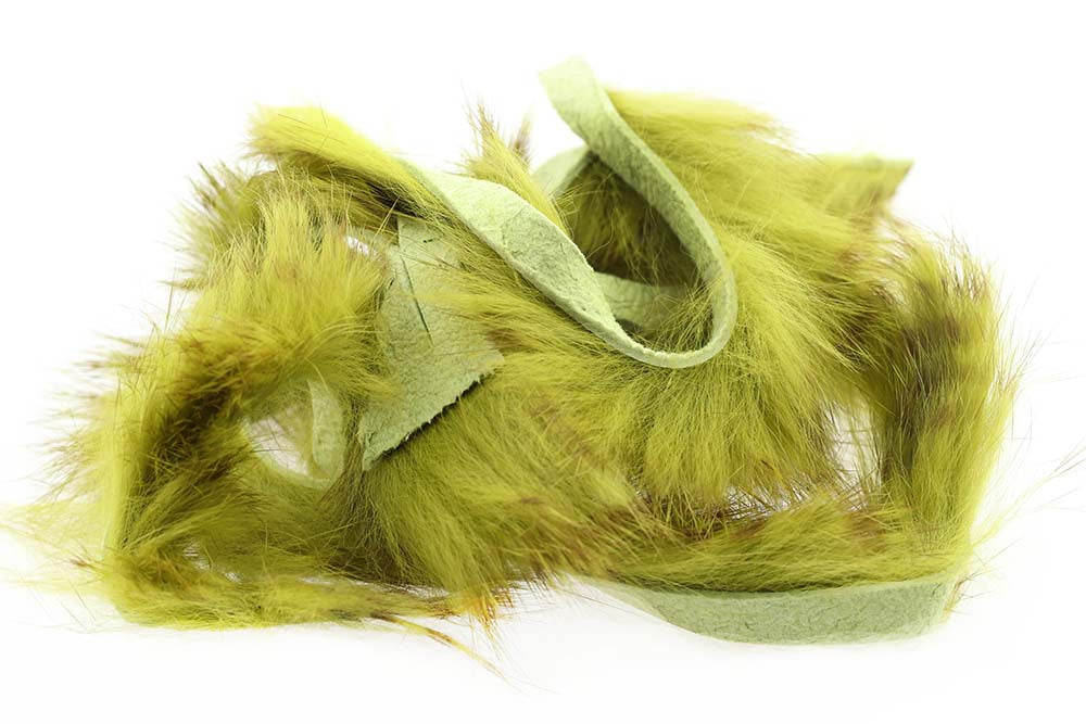 Brown Barred Magnum Rabbit Strips - Yellow – Nordic Anglers