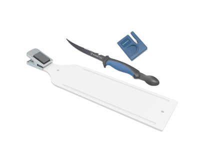 Du tilføjede <b><u>Kinetic Fillet Board & Knife</u></b> til kurven.