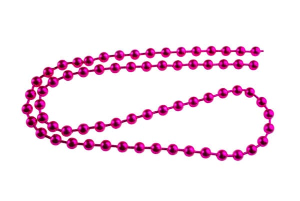 Beadchain Eyes Metallic Pink