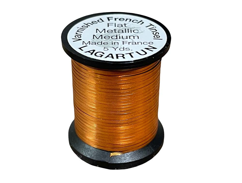 Lagartun Metal Flat Embossed Tinsel Satin - Copper