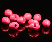 Spawn Slotted Tungsten Football Beads - 7.5 mm - Fl. Pink