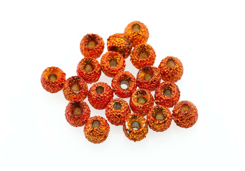 Gritty Tungsten beads - Orange Grit