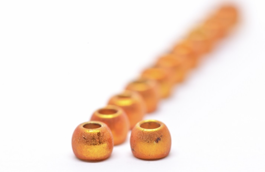 Futurefly Brass Beads - Metallic Golden Orange