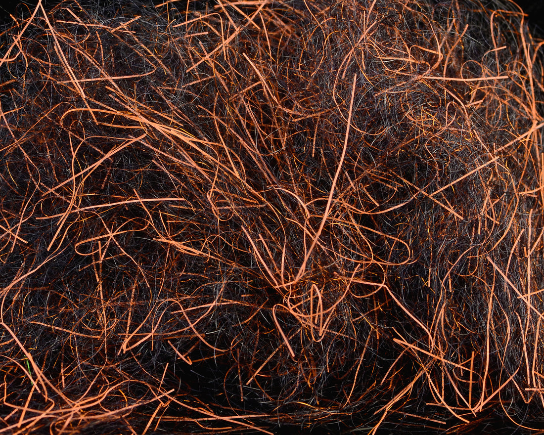 Spawn's UV Simi Seal Dubbing - Black / UV Orange