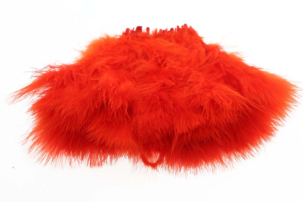 Select Marabou Plumes - Hot Orange/Fl.Fire Orange