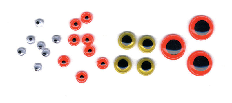 Wapsi Micro Eyeball Rattles — black-pupil plastic eyes